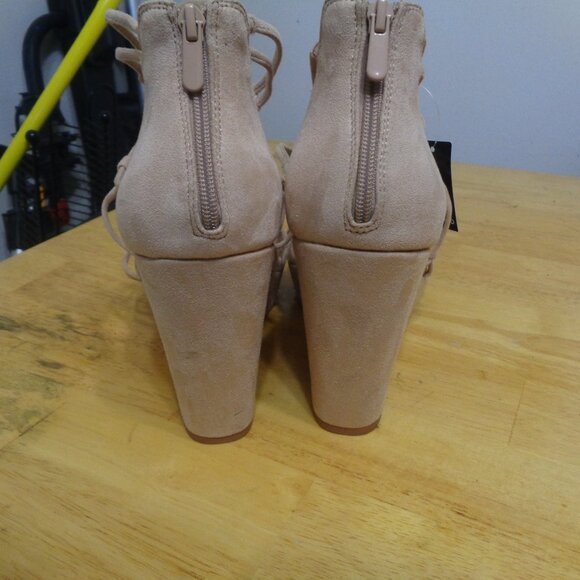 Torrid Knotted Caged Platform Wedge Beige Sz 13 ww - Picture 5 of 8